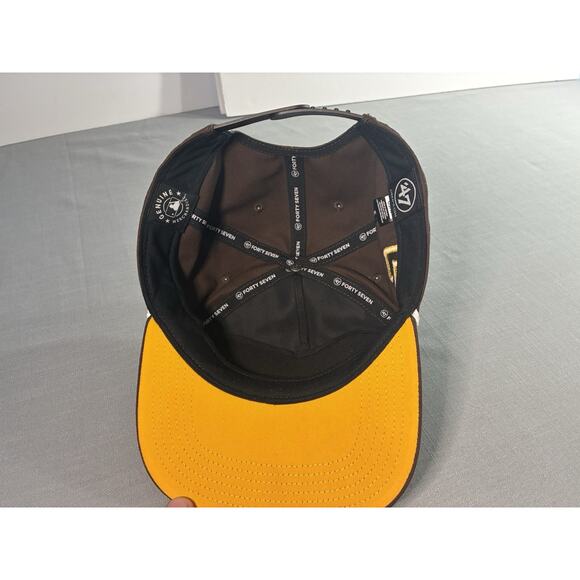 San Diego Padres ’47 Brand Rope Snapback Brown MLB Baseball Hat Cap - Picture 6 of 8